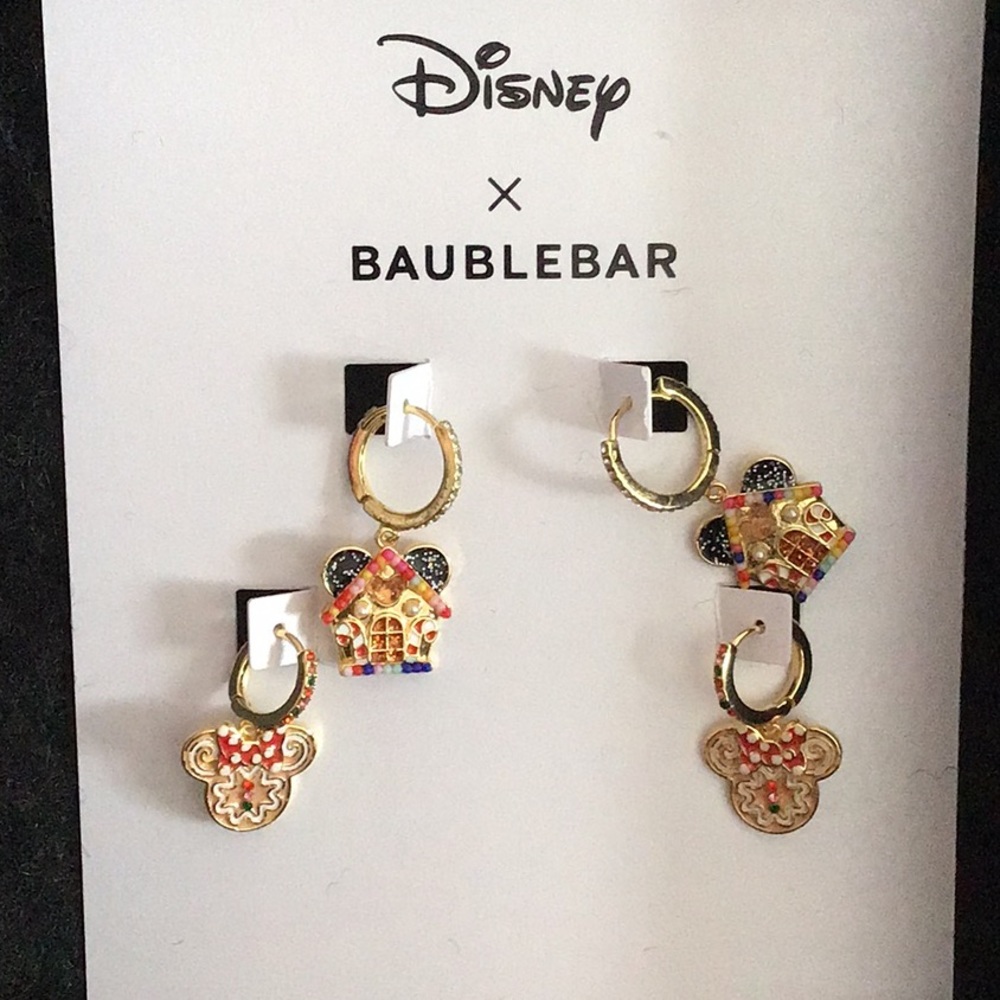 Disney baublebar Christmas gingerbread Minnie earrings